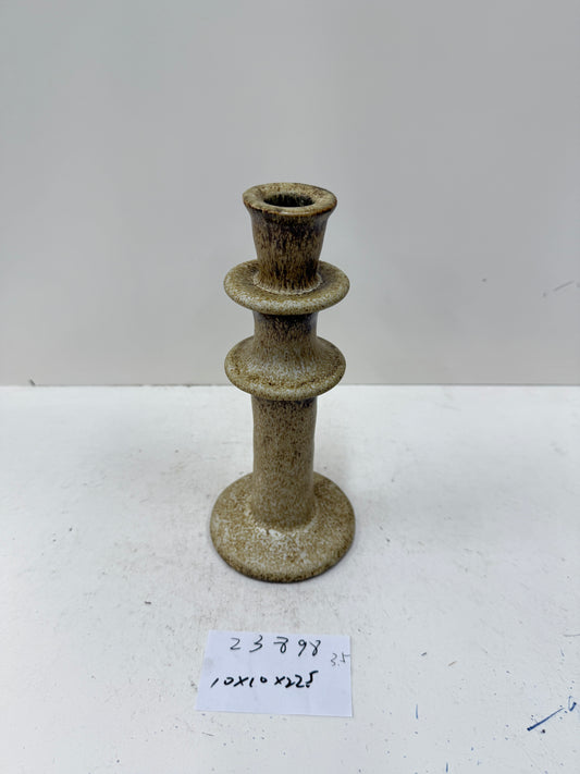 Handmade Tiered Ceramic Candle Holder | Reactive Glaze Detailing | Artistic & Decorative | Ideal for Home Ambiance & Gifting